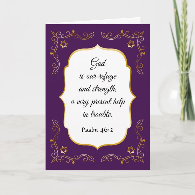 Flourish Encouragement Bible Verse Sympathy Card (Front)