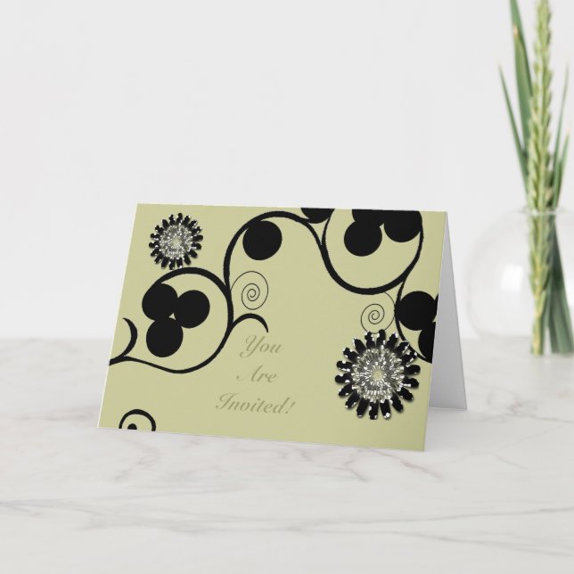 Flourish & Flower Invitation (Front)