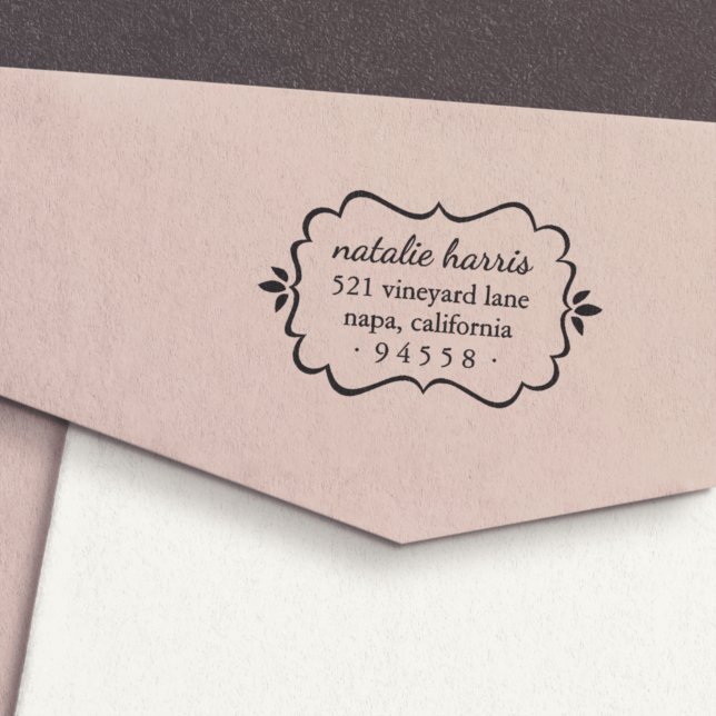 Flourish Frame Return Address Stamp (Creator Uploaded)
