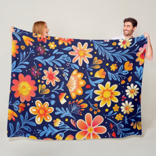 Flourish & Glow 60x80 Fleece Blanket