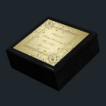 Flourish Gold 50th Wedding Anniversary Gift Box<br><div class="desc">A Digitalbcon Images Design featuring a gold and colour and flourish design theme with a variety of custom images, shapes, patterns, styles and fonts in this one-of-a-kind "Flourish Gold 50th Wedding Anniversary" Gift Box. This elegant and attractive design comes complete with customisable text lettering to suit your own special occasion....</div>