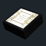 Flourish Gold White 50th Wedding Anniversary Gift Box<br><div class="desc">A Digitalbcon Images Design featuring a gold, white colour and flourish design theme with a variety of custom images, shapes, patterns, styles and fonts in this one-of-a-kind "Flourish Gold White 50th Wedding Anniversary" gift box. This elegant and attractive design comes complete with customisable text lettering both to suit your own...</div>