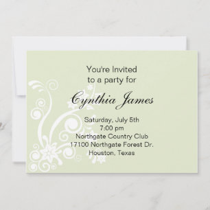 Flourish Green Invitation (#INV 021)