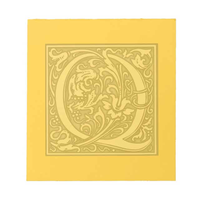 flourish monogram - Q Notepad (Front)