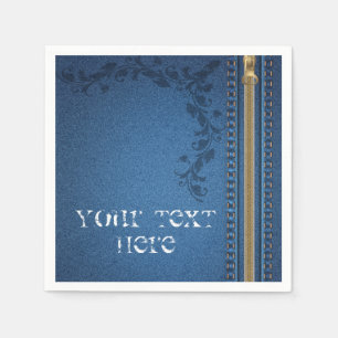 Flourish Painted Jeans Denim Napkin