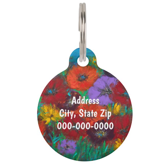 Flourish Pet ID Tag - Personalise Name /Phone   (Back)