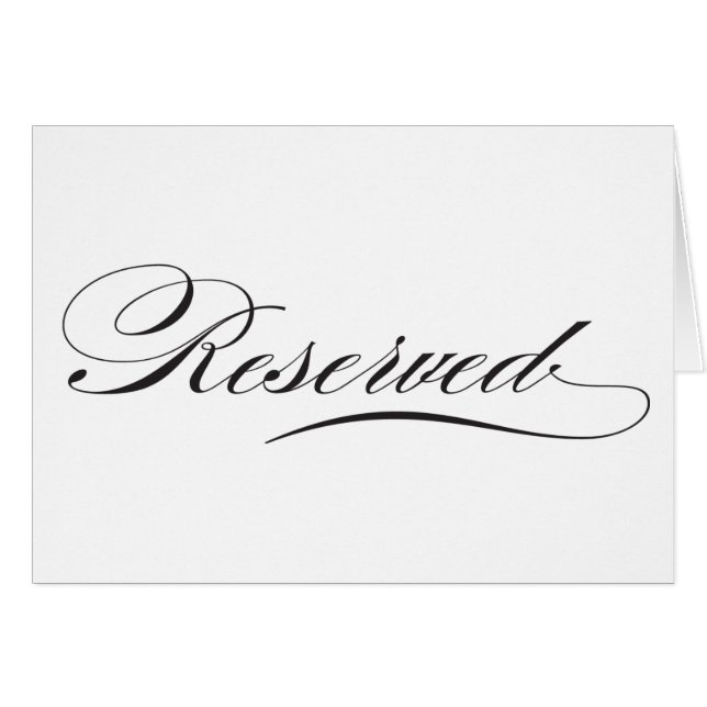 Flourish Reserved Reception Sign (Front Horizontal)