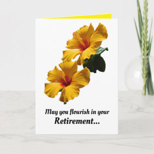 Flourish retirement card  Folded Greeting Card