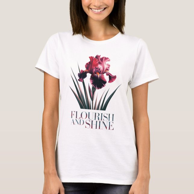 Flourish Shine Flower T-Shirt (Front)