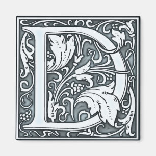 flourish silver monogram -G Magnet