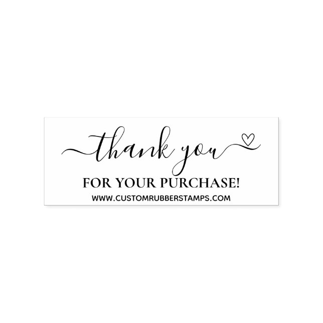 Flourish Thank you for purchase Rubber Stamp (Imprint)
