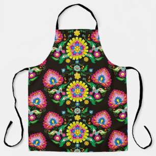 Flourish tiled folk seamless pattern apron