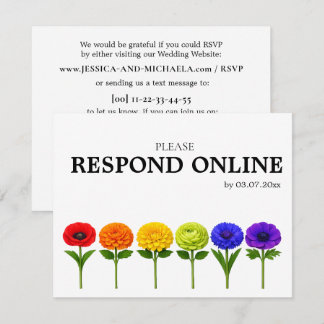 🌈 Flourish Together Horizontal RSVP Online  Card