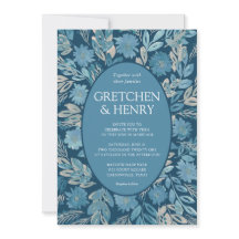 Flourish Watercolor Painting Wedding Invitation