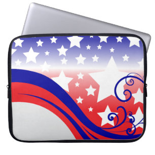 Flourish Waves And Stars Laptop Sleeve