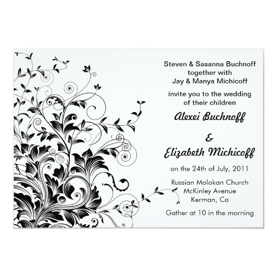 Flourish wedding invitation