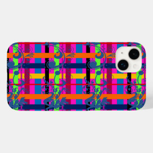 Flourished Pop Plaid Case-Mate iPhone 14 Plus Case