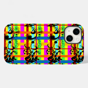 Flourished Pop Plaid Case-Mate iPhone 14 Case