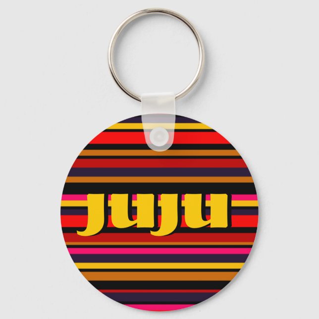 Flourished Stripe Key Ring (Front)