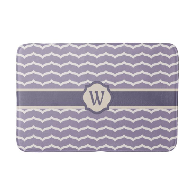 Flourished Zigzag Bath Mat (Front)
