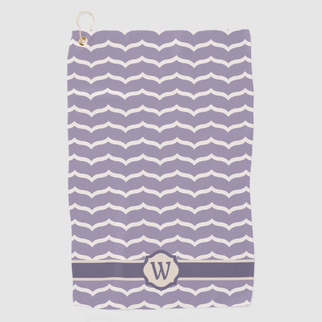 Flourished Zigzag Golf Towel (Front)