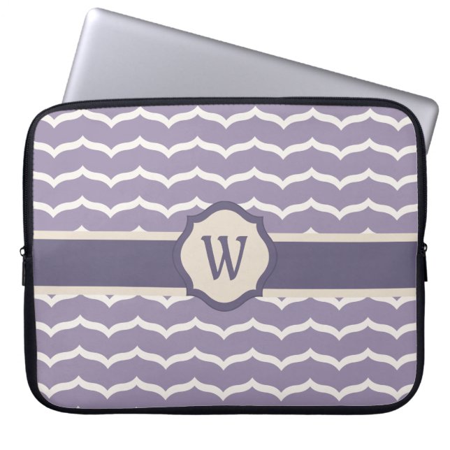 Flourished Zigzag Laptop Sleeve (Front)