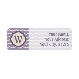 Flourished Zigzag Return Address Label