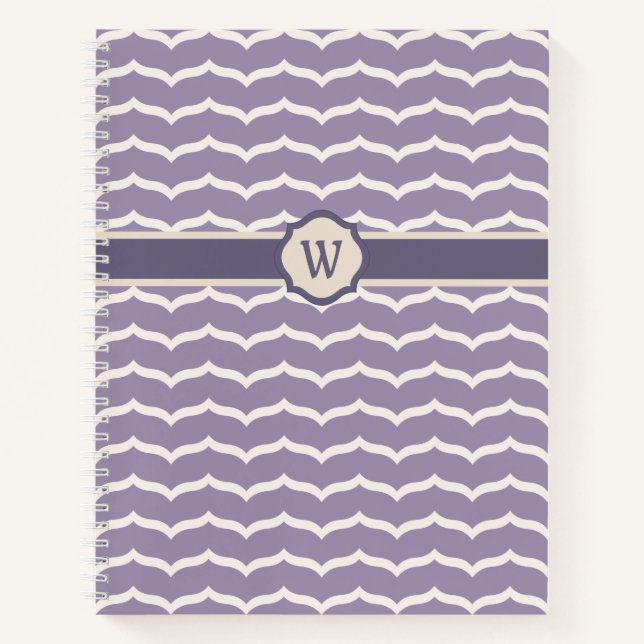 Flourished Zigzag Spiral Notebook (Front)