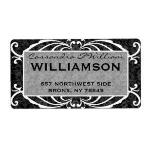 Flourishes and Damask Fancy Address Label