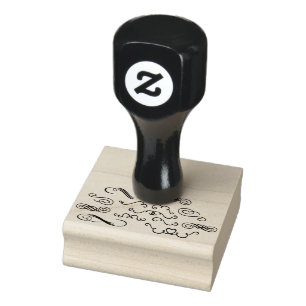 flourishes scroll border frame rubber stamp