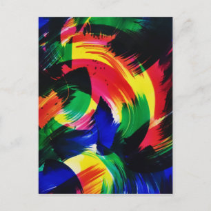 Flow Abstract Light Wave Fine Art Postcard