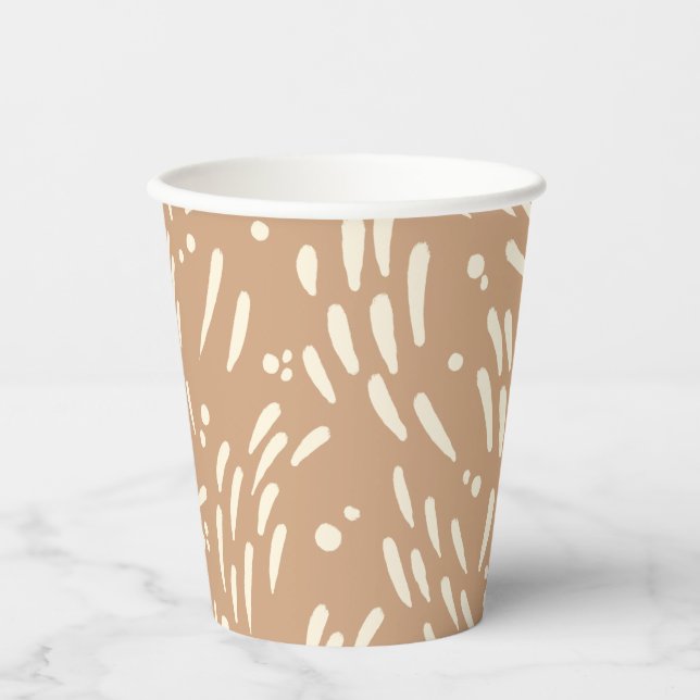 Flow in Tan and Cream Paper Cups (Front)