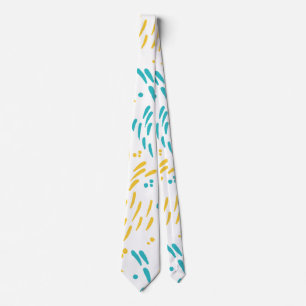 Flow in Turquoise and Yellow Tie
