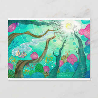 Flow like water postcard