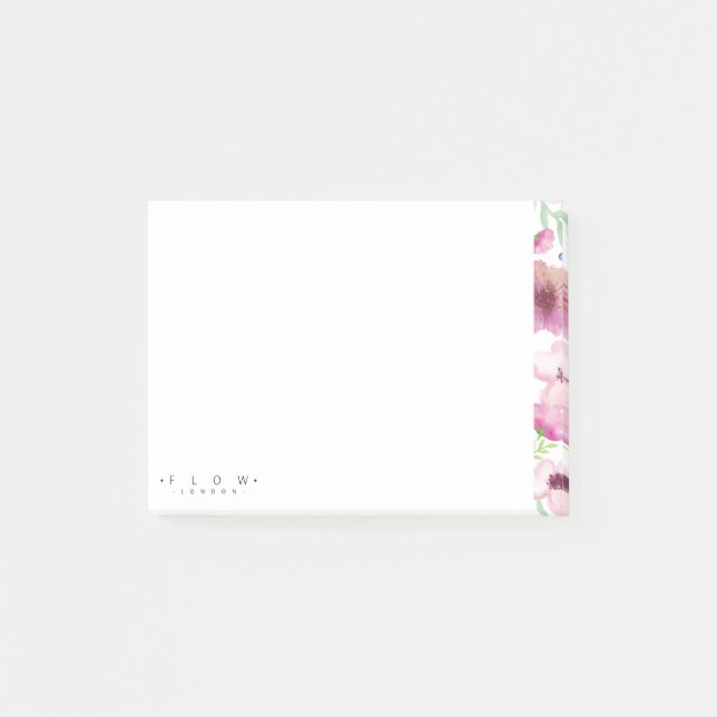 Flow - LONDON - Floral Post It Notes (Front)
