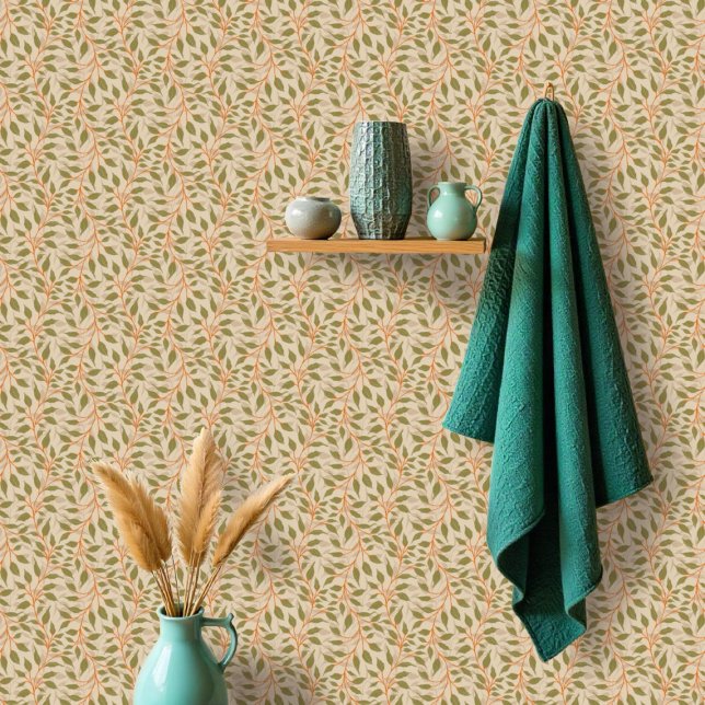 Flow of Dancing Leaves Delicate Green Foliage Wallpaper (Creator Uploaded)