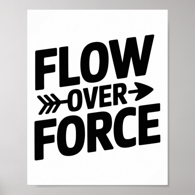 Flow Over Force Yin Yang Yoga Lance Apparel _1  Poster (Front)