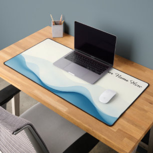 Flow State Fluid Motion Abstract Modern Desk Mat