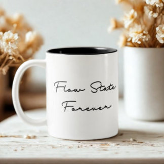Flow State Forever Quote Two-Tone Coffee Mug