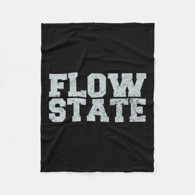 Flow State - Vintage Distressed Flow State  Fleece Blanket (Front)