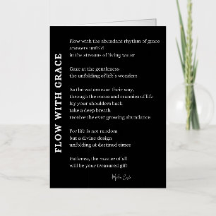 Flow with Grace Faith poetry  Foil Greeting Card