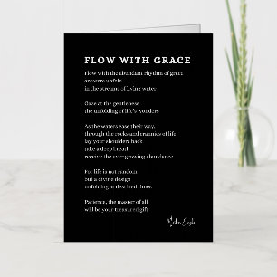 Flow with Grace Faith poetry  Foil Greeting Card