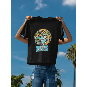 Flow With Life Skeleton Tropical Summer Vibes T-Shirt