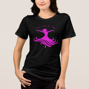 Flow with the Tide Dancer Minimalist Ocean Waves A Tri-Blend Shirt