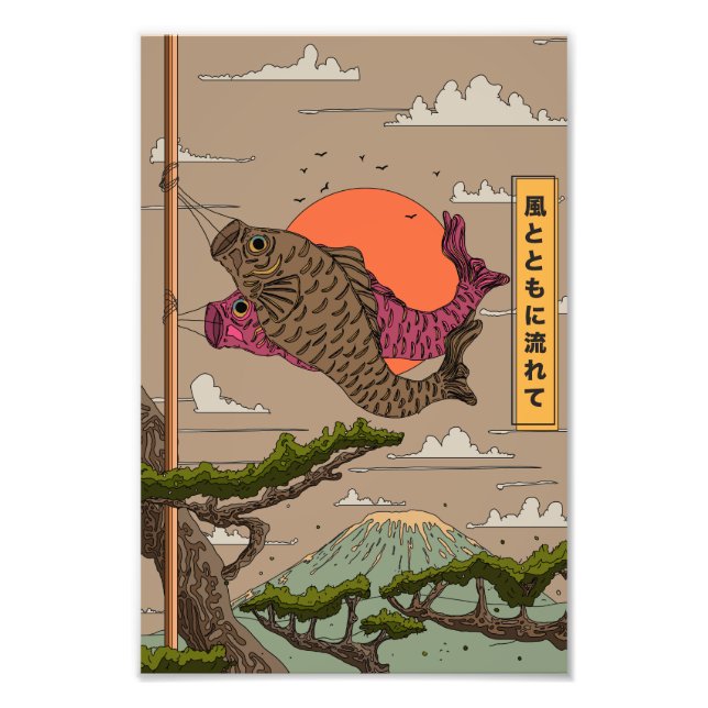 Flow with the Wind Koinobori Photo Print (Front)