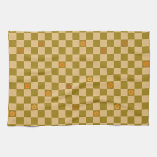 Flowe Checkered Pattern - No. 02 Tea Towel