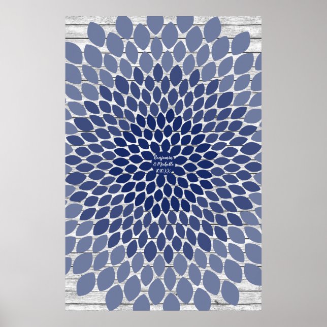 Flower- 250 Signature Guest Book Alternative Print (Front)