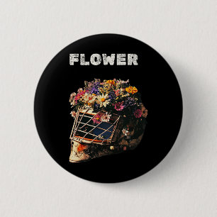 Flower 29 Wild Goalie Fleury Minnesota Ice Hockey 6 Cm Round Badge