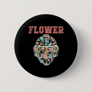 Flower 29 Wild Goalie Fleury Minnesota Pro Ice Hoc 6 Cm Round Badge