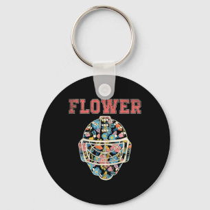 Flower 29 Wild Goalie Fleury Minnesota Pro Ice Hoc Key Ring
